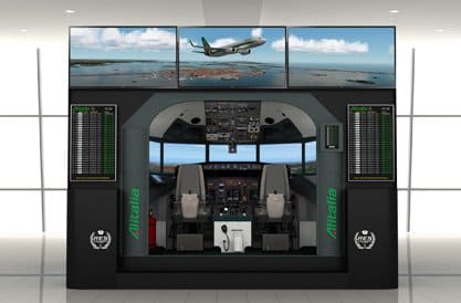 FSC B737 AES airport educational simulator 2K black