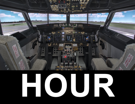 B737NG type simulator 2P/4K UHD (1HR-RENT)