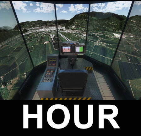 Helicopter simulator UHD 4K (1HOUR-RENT)