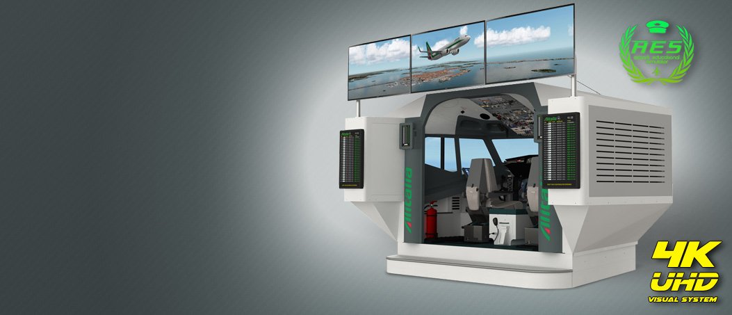 737NG Airport Educational Simulator 5 monitor 4K UHD visual 