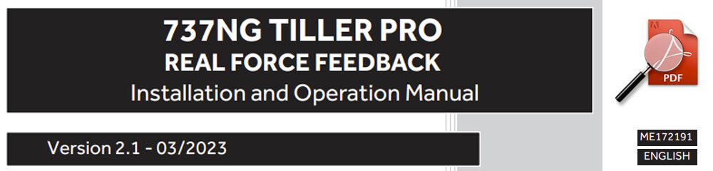B737 Steering Tiller PRO Force Feedback CPT | Flight Simulator Center
