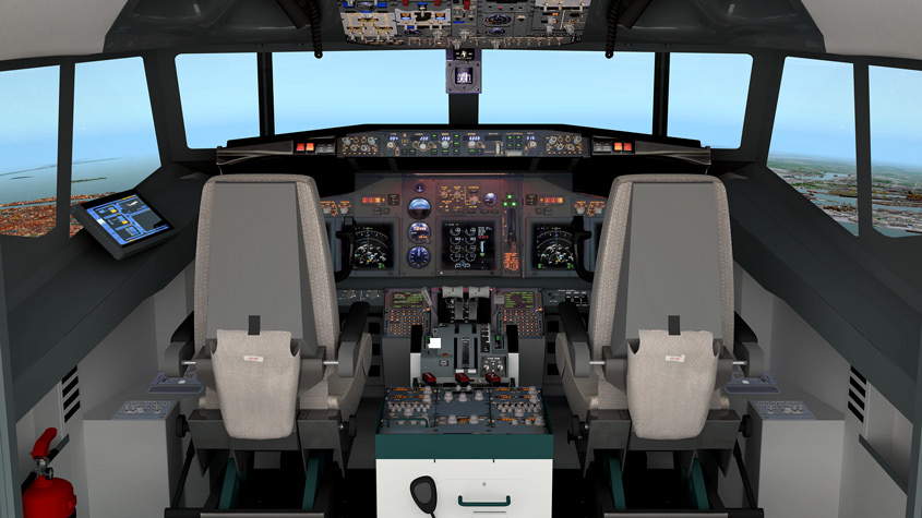 737NG Simulator, 180° 5 monitor 4K UHD Visual
