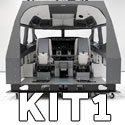 Cabina completa 737NG Kit 1 per Proiezione o Arena monitor