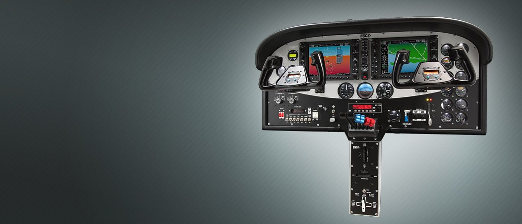 Hybrid C172S G1000 - Baron58 G1000 cockpit simulator with Dual Yoke Linked.