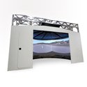 Screen structure with 180° Videoprojection