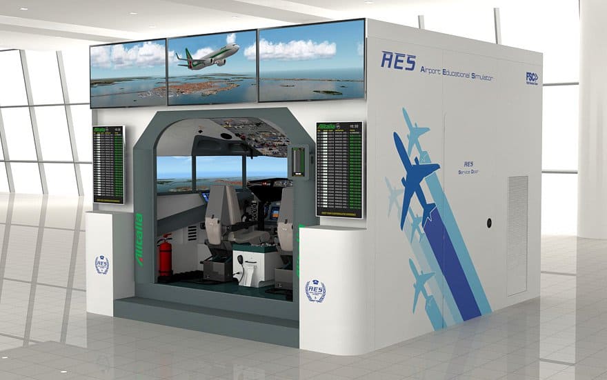 FSC B737 AES airport educational simulator 2K white