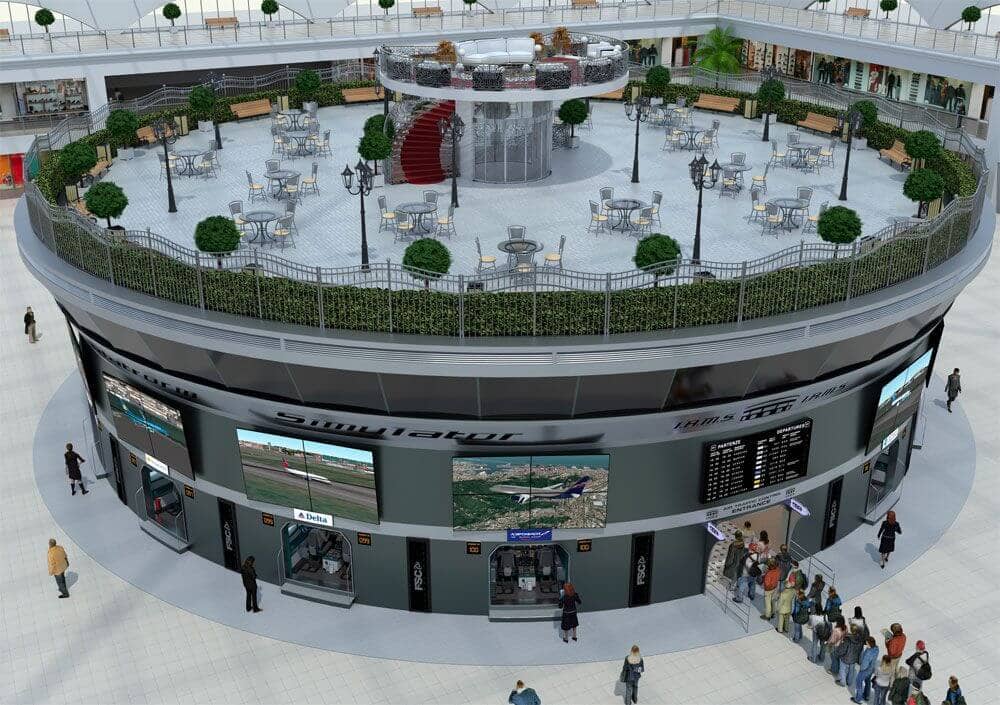 FSC IAMS Interactive Airport Multiplatform Simulator restaurant on the roof