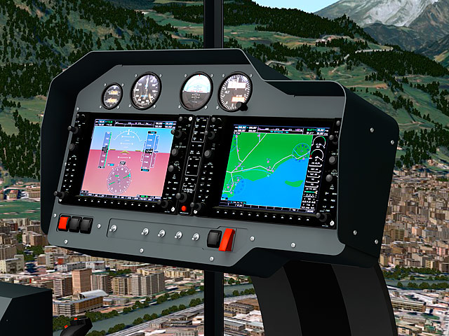 FSC news MTHS helicopter simulator garmin1000 panel