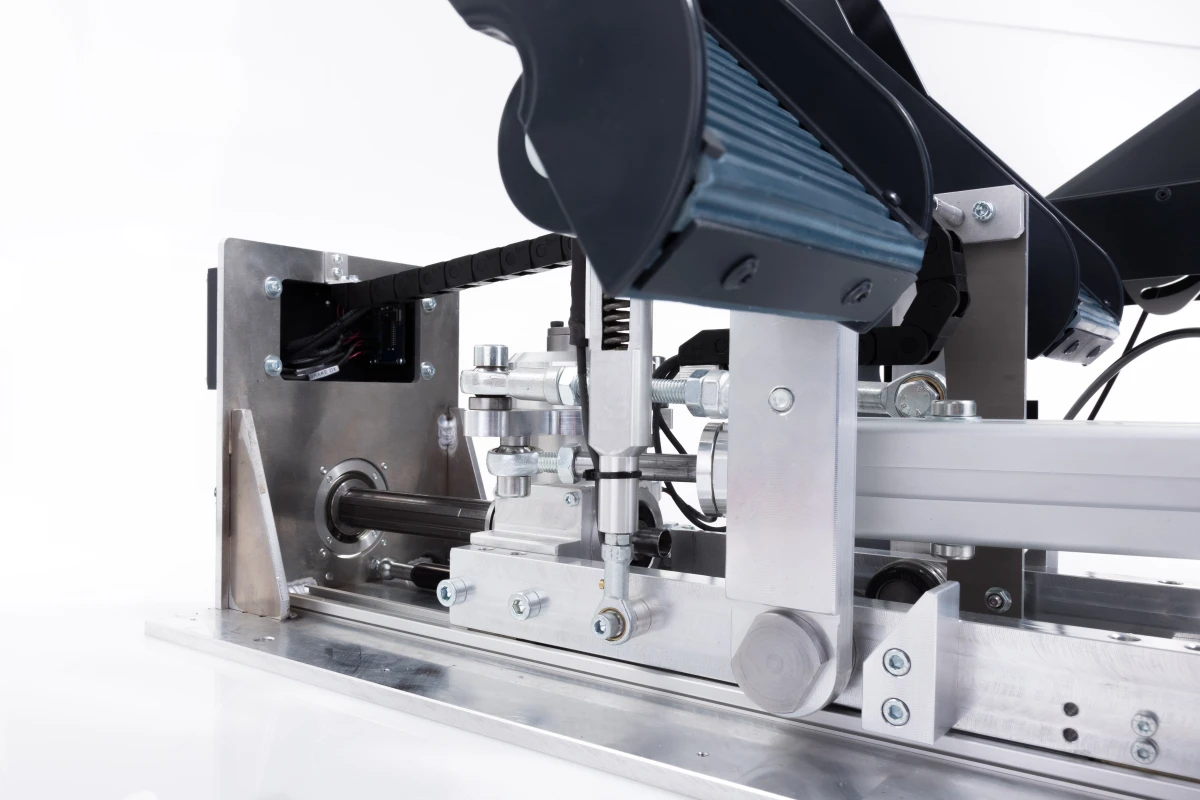 FSC A320 rudder pedals above cpt internal mechanism detail close