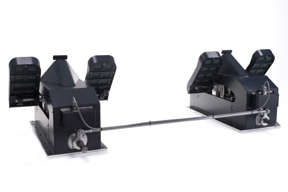 FSC A320 rudder pedals cpt and fo above back view both pedals linked
