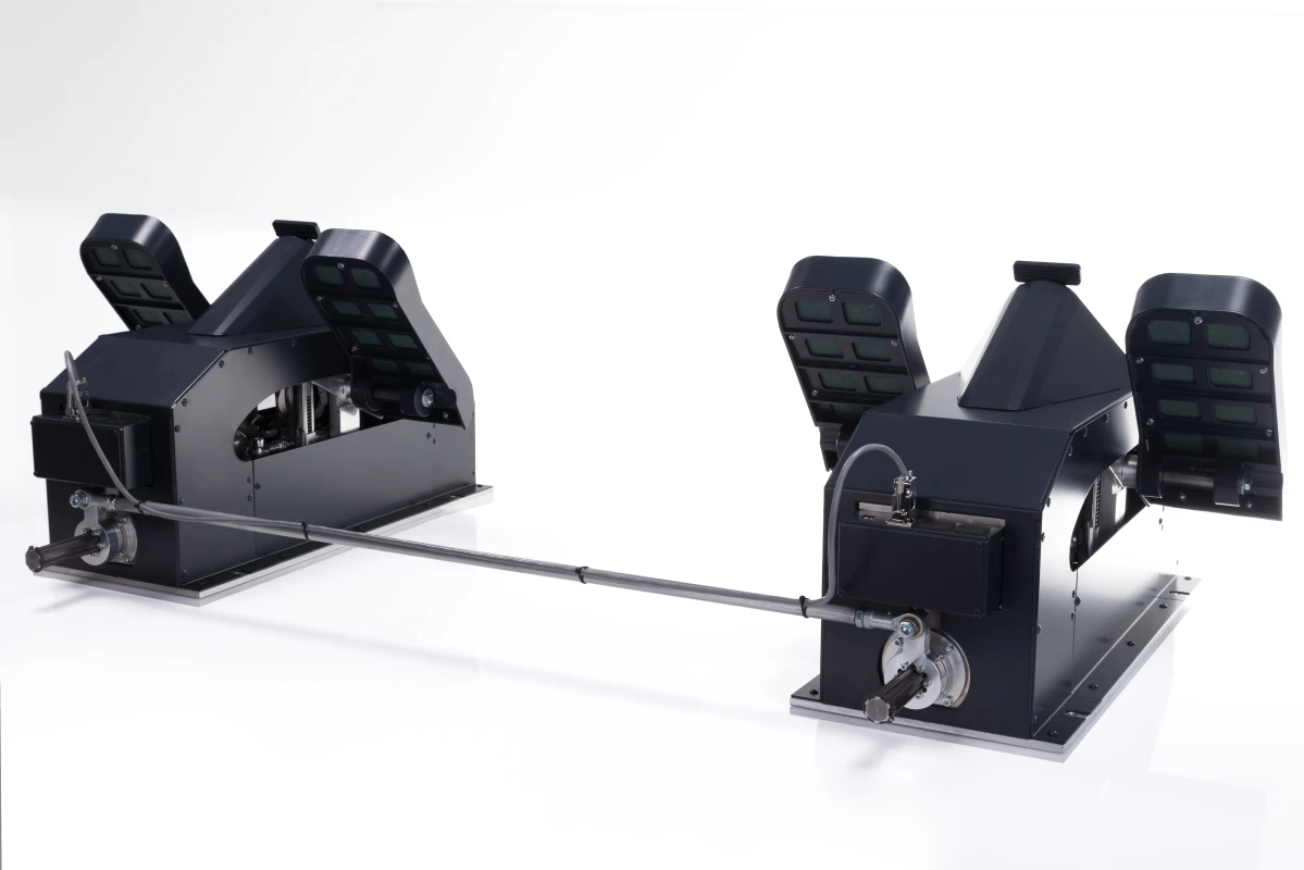 FSC A320 rudder pedals first officer and captain above back view both pedals linked