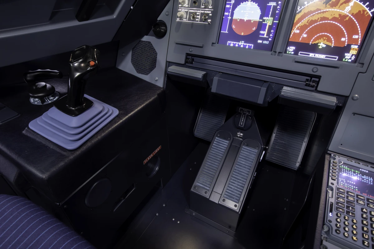 FSC A320 turnkey professional cockpit rudder pedals and cabinet with sidestick
