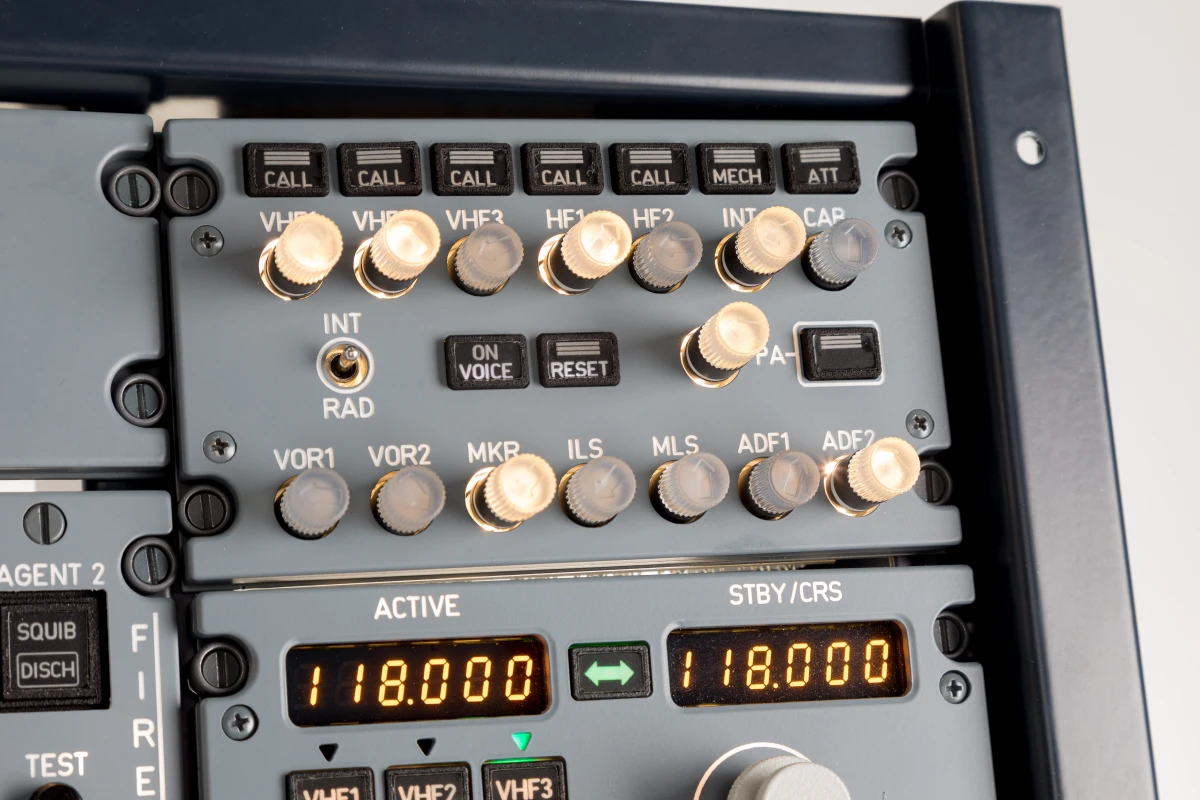 FSC A320 turnkey professional cockpit audio panel detail
