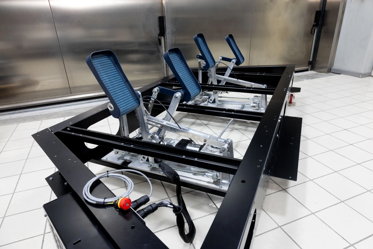 FSC A320 turnkey professional simulator control loading rudder pedals detail