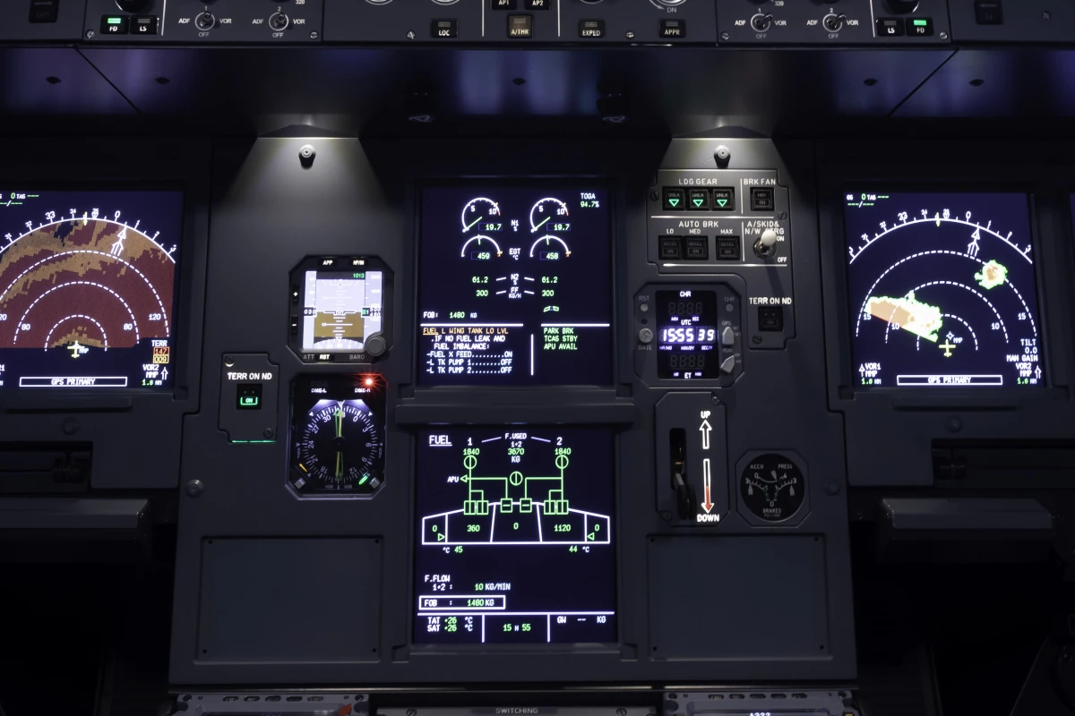FSC A320 turnkey professional simulator mip monitors and instruments detail