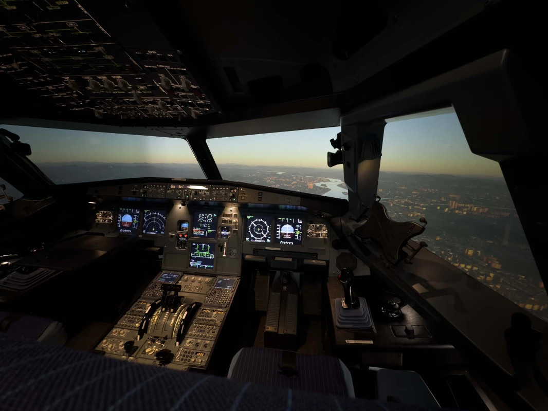 FSC A320 turnkey professional simulator visual first officer side