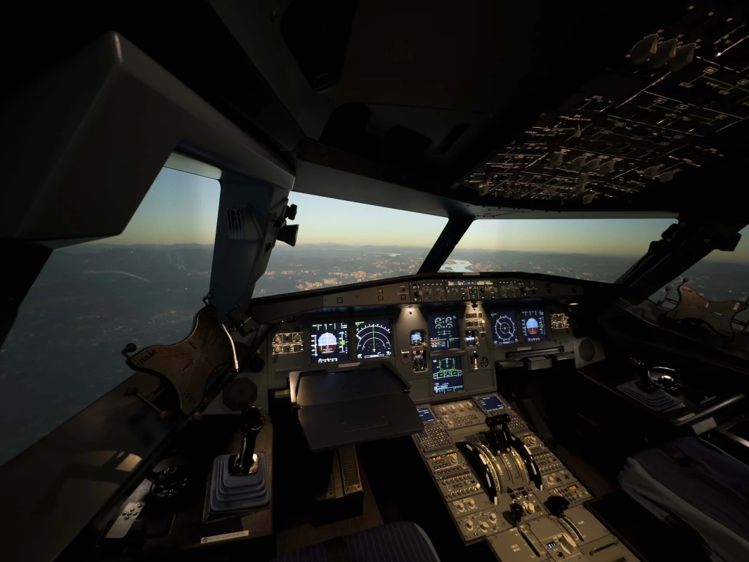 FSC A320 turnkey professional simulator visual with projectors