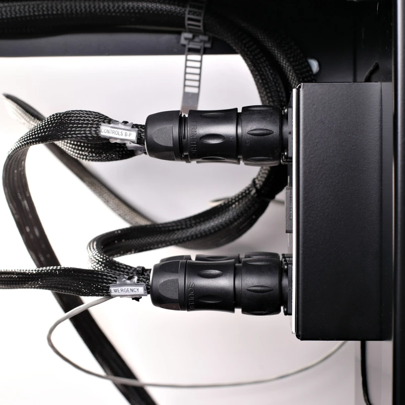 Connections are made with military-grade components