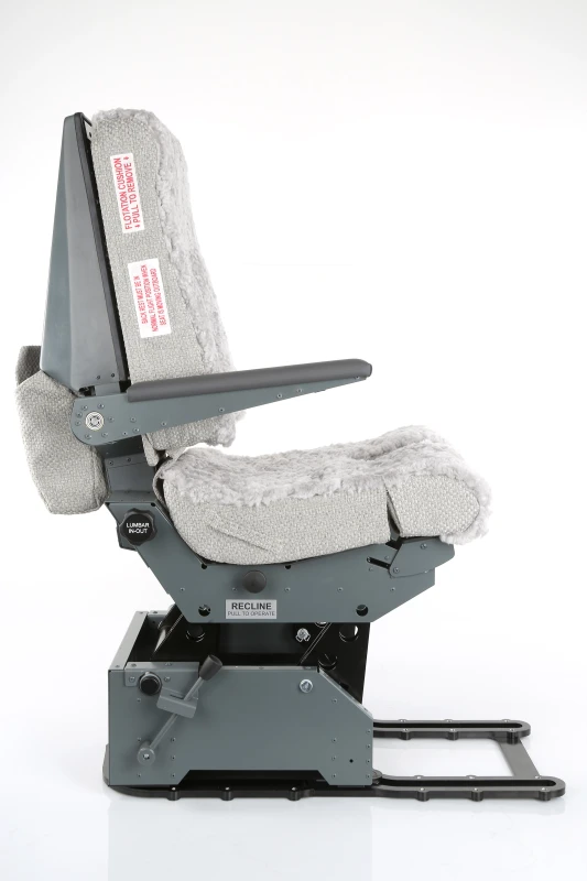 FSC B737 seat with jrails cpt armrest tilted upwards