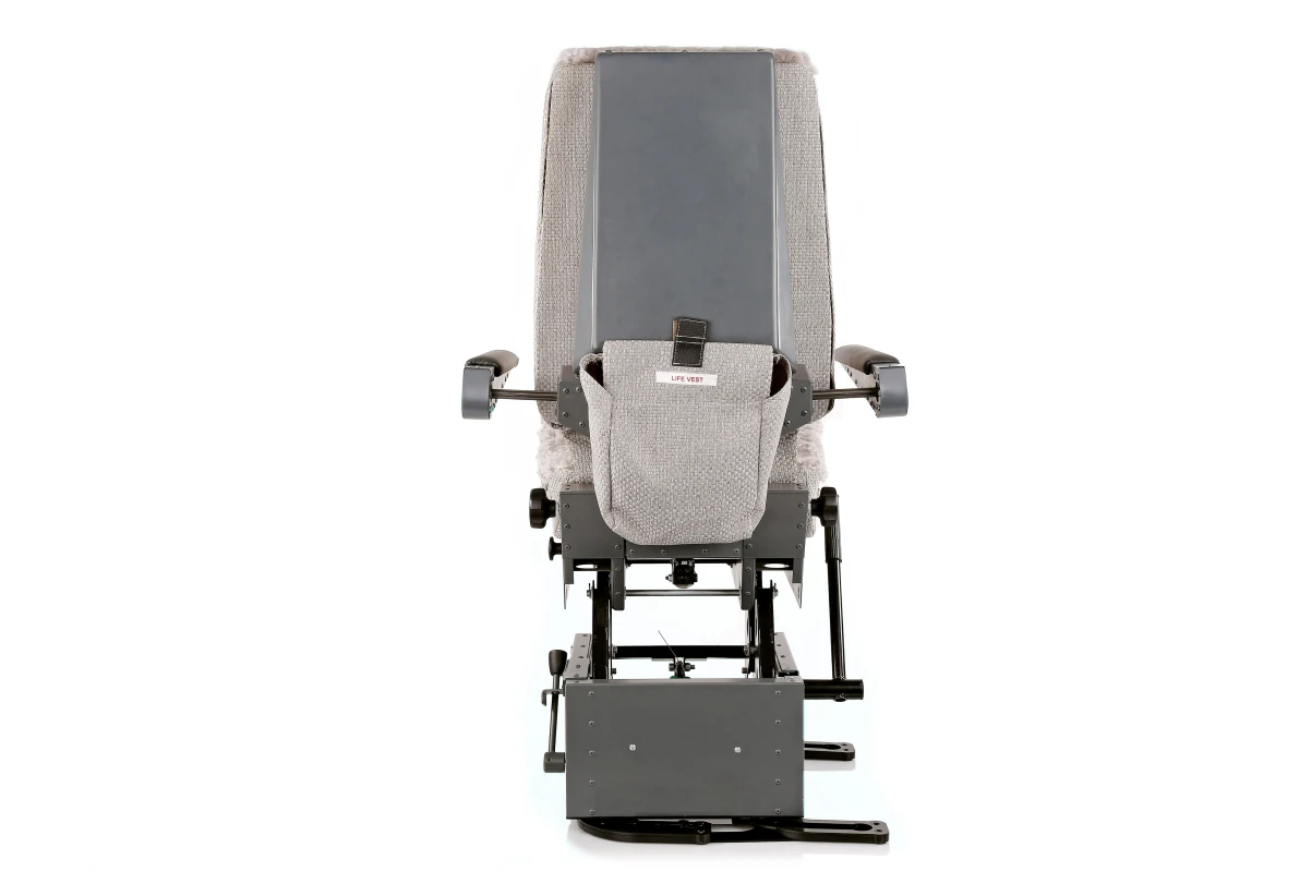 FSC B737 seat with jrails fo armrests down back view