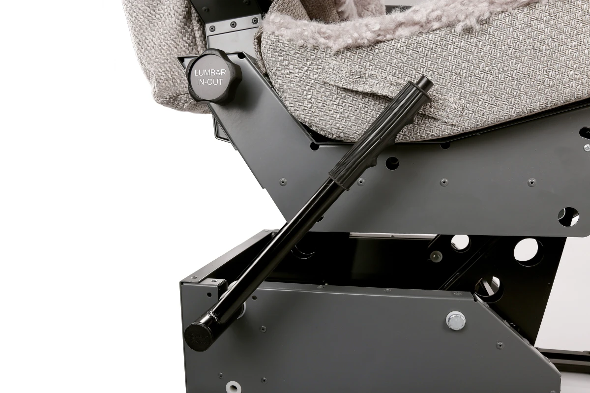 FSC B737 seat with jrails fo lift lever detail