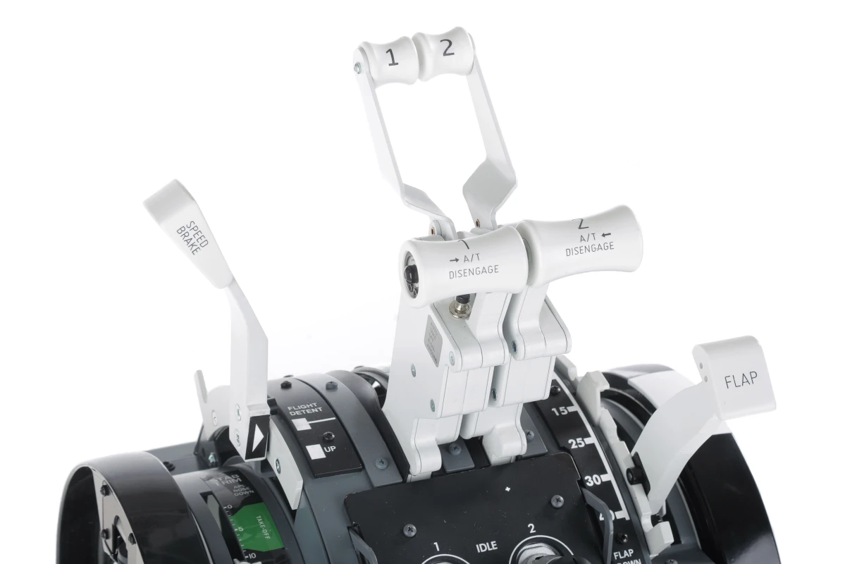 FSC B737MAX TQ metal pro motorized reverse levers up