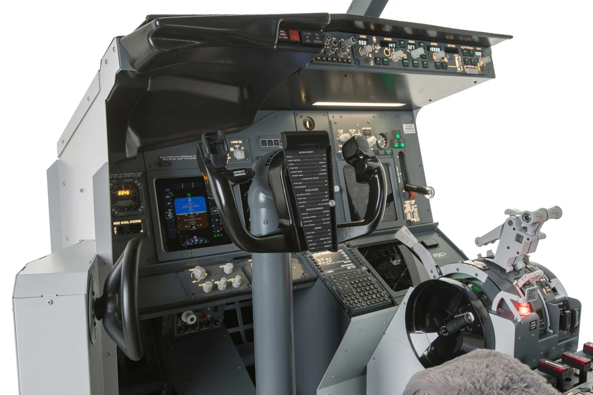 FSC B737NG single seat trainer single yoke and TQ motorized