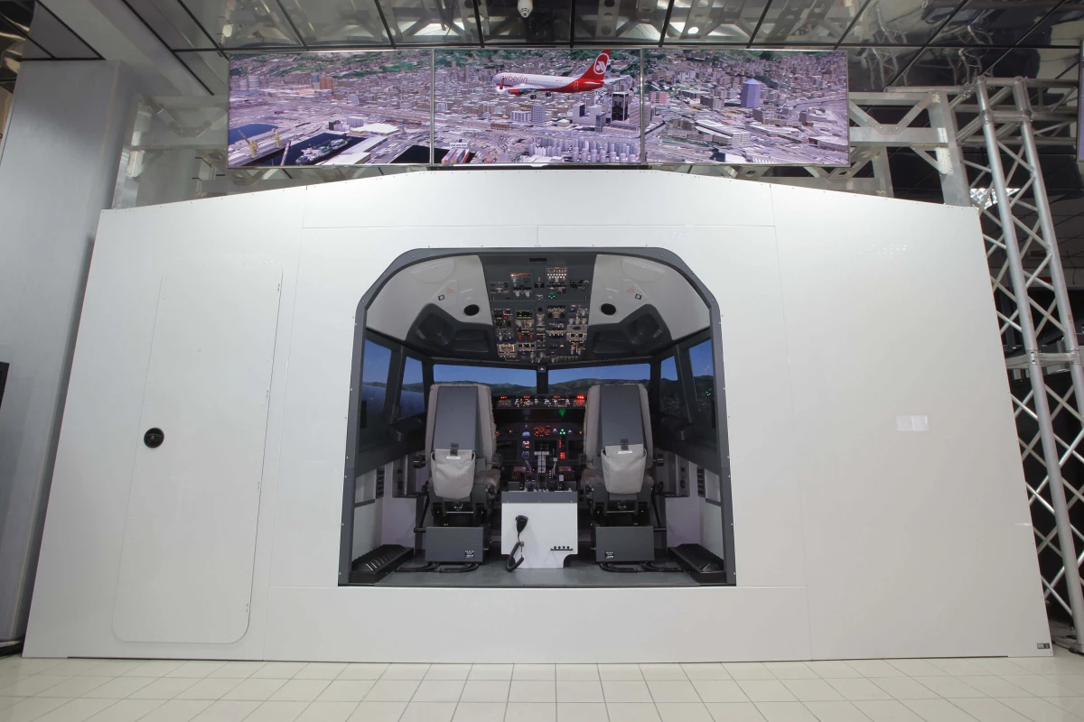FSC B737NG turnkey professional flight simulator visual arena with projectors
