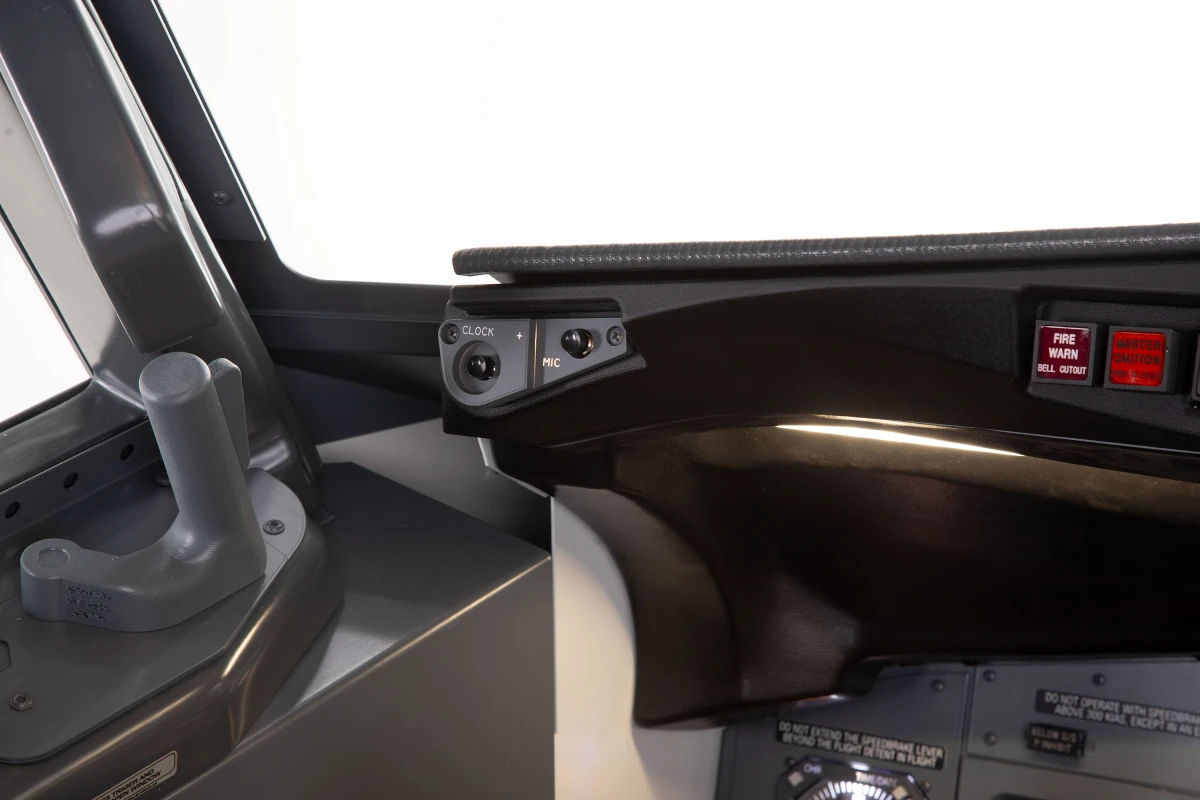 FSC B737NG turnkey professional simulator audio mic on the glareshield