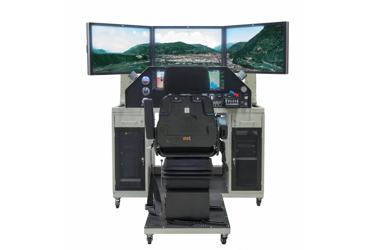 FSC MTGS330 general aviation simulator with garmin 1000 front view