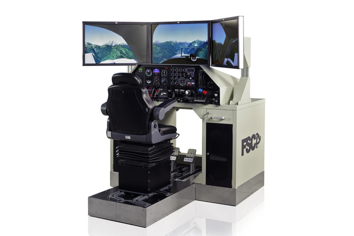 FSC MTGS330 general aviation simulator with touch panels front view 34