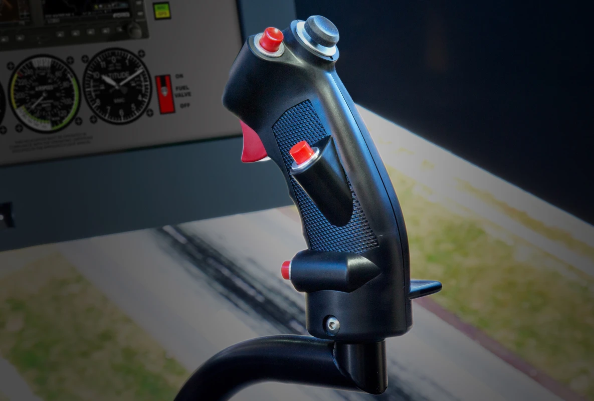FSC helicopter simulator turnkey cyclic detail