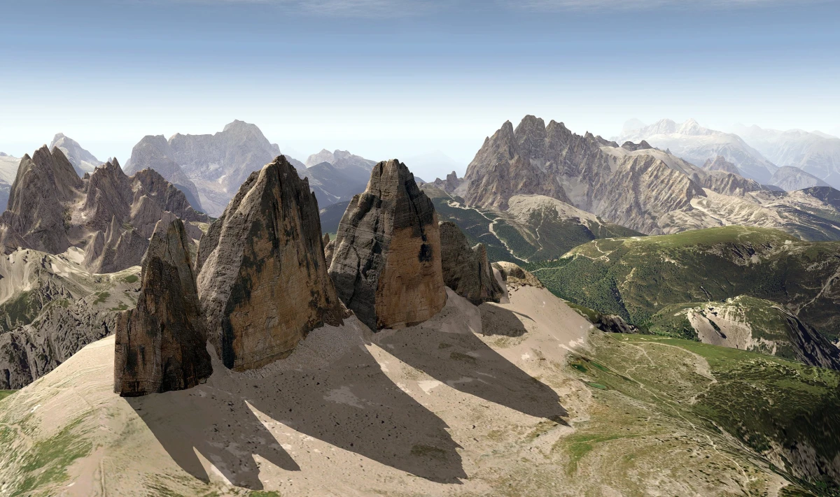 FSC helicopter simulator turnkey dolomiti 3D scenery 1