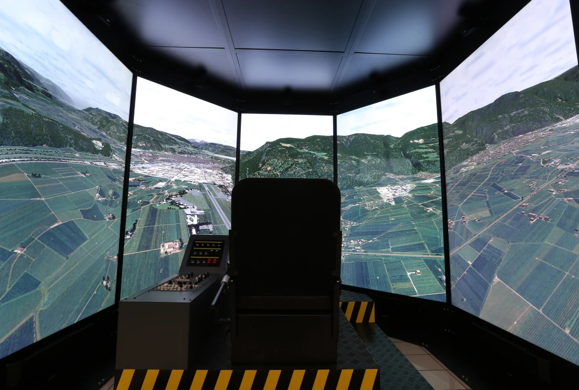 FSC helicopter simulator turnkey visual system back 