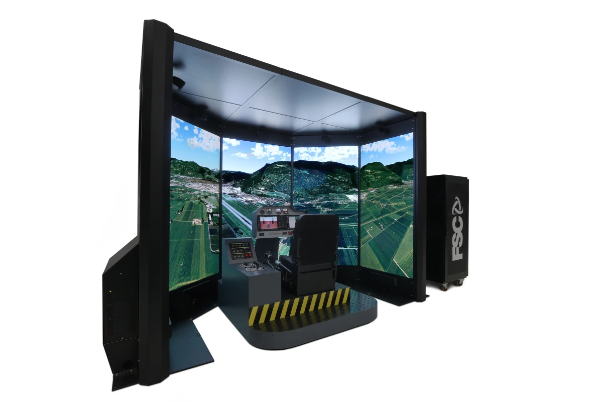 FSC helicopter simulator turnkey front view 34
