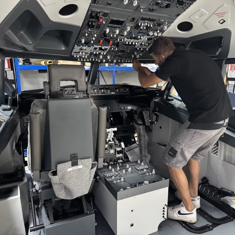 We assemble the simulators directly in the factory