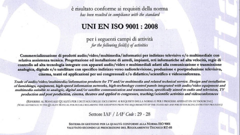 FSC QMS - ISO9001 2008 certification